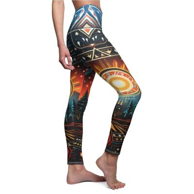 Womens Skinny Casual Leggings All Over Print Southwestern Navajo Native American